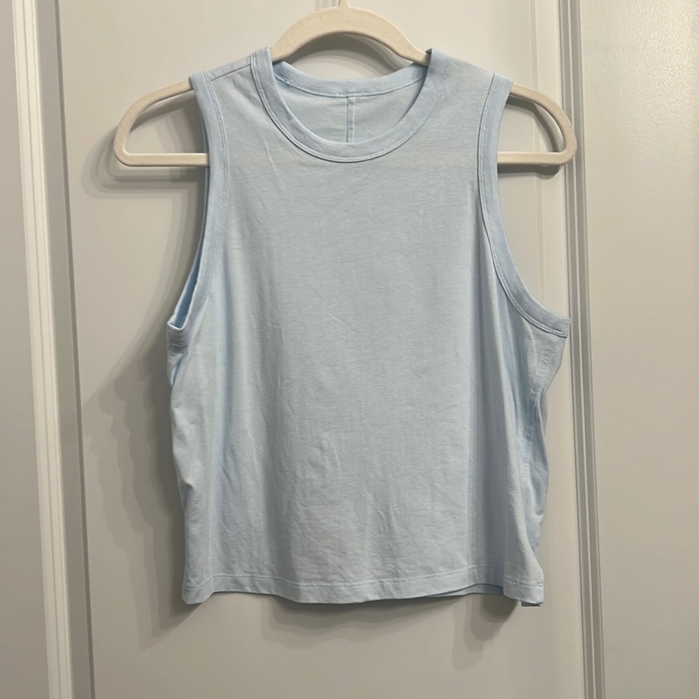 Baby Blue Lululemon Cropped Tank